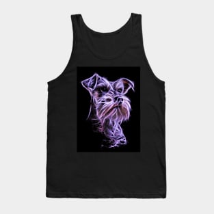 Schnauzer Cute Portrait Loft and Spiritual Style Tank Top